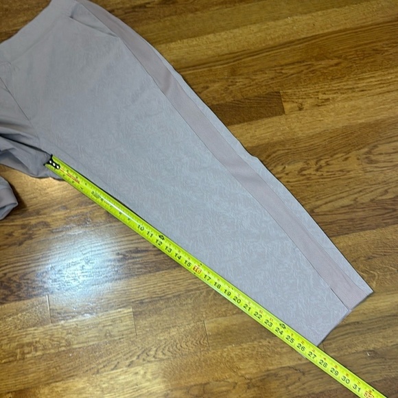 Athleta Brooklyn Textured Pant High Ankle Latte Grain Camo Pink Size 18 - Picture 13 of 14